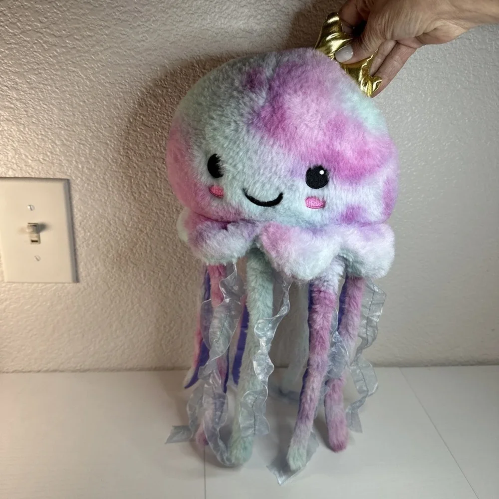 2 Scoops Tie-Dye Jellyfish w/ Crown Plush Sea Life Under the Sea